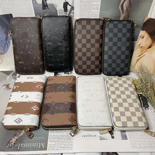 Foreign Trade High-Quality Wallet Wallet Single Zipper Women's Long Multi-Card Slot Id Card Holder Fashion Printed Clutch Bag
