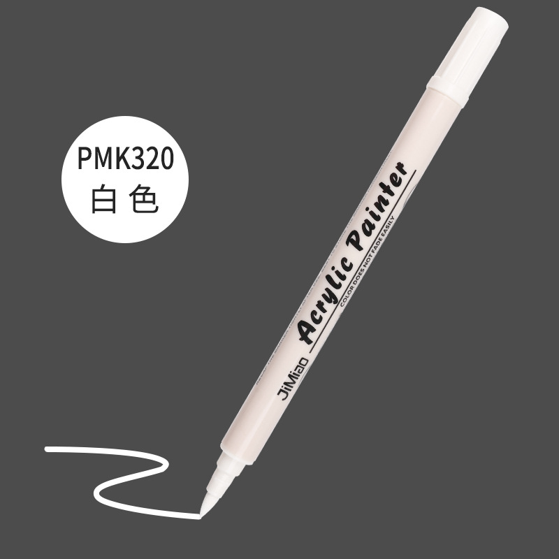 Marcador de acrílico nuevo núcleo de algodón pluma de doble cabeza 36 color marcador único al aire libre pintura acrílica acuarela pluma