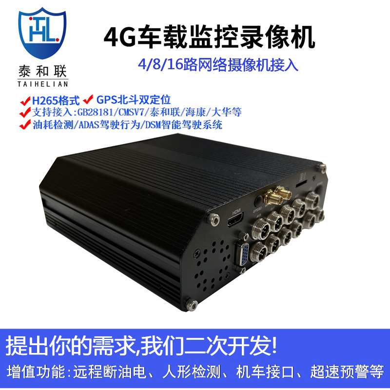 NVR房车货车4G实时远程GPS车载监控硬盘录像机4/8路乐橙萤石云