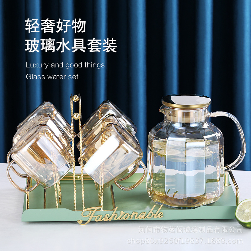 1 포트 + 6 컵 + 컵 홀더 + 트레이 (샴페인)