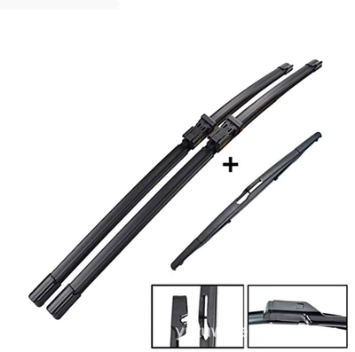 Suitable for Peugeot 208 2012-2017 26''16''14 Front and Rear Boneless Wiper Blade Wiper Components (Wiper)