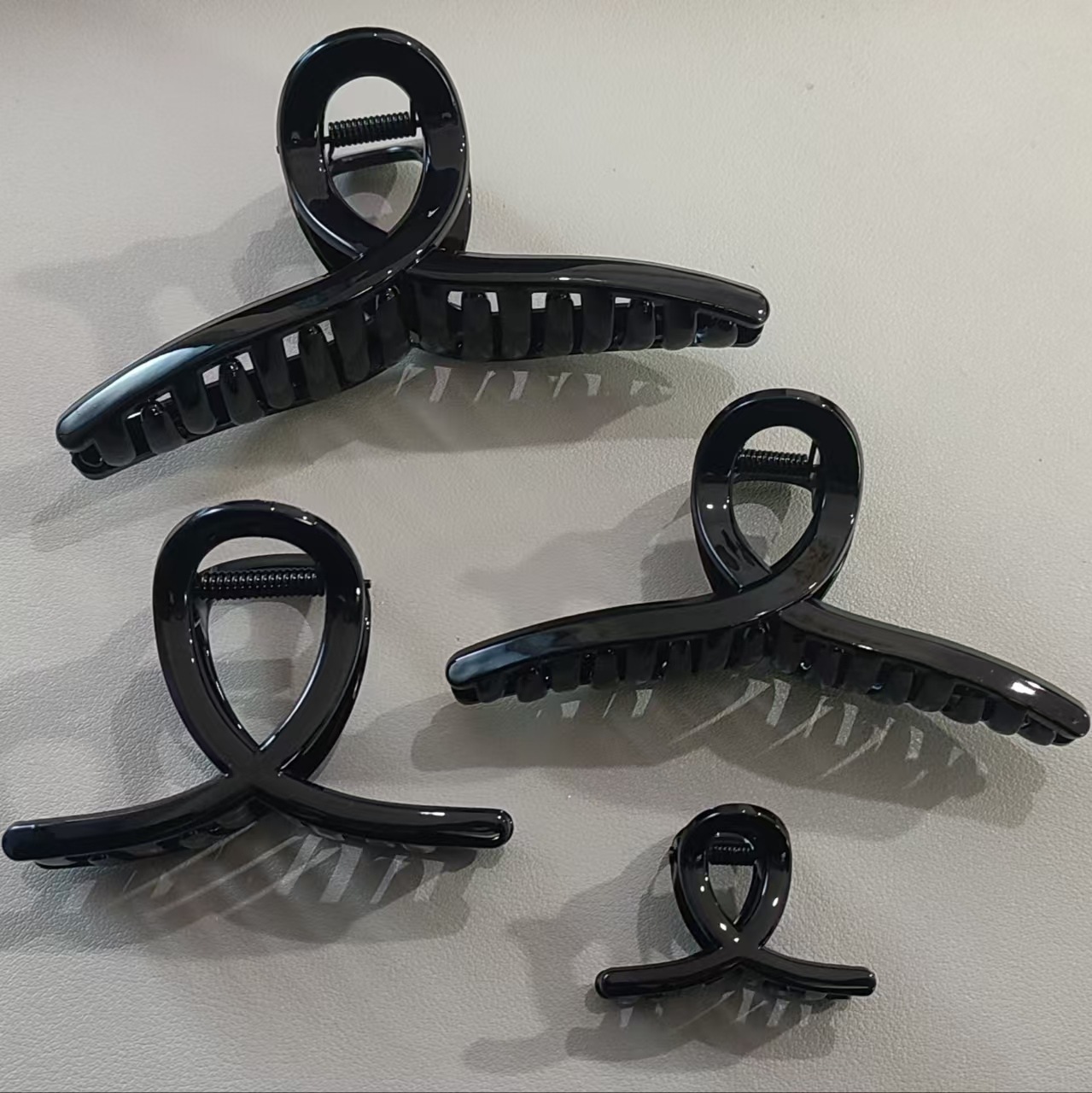 High-End Pc Glossy Hair Clip, Simple Hair Clip for Women, Large Shark Clip for Hair on the Back of the Head, DIY Bottom Clip 4