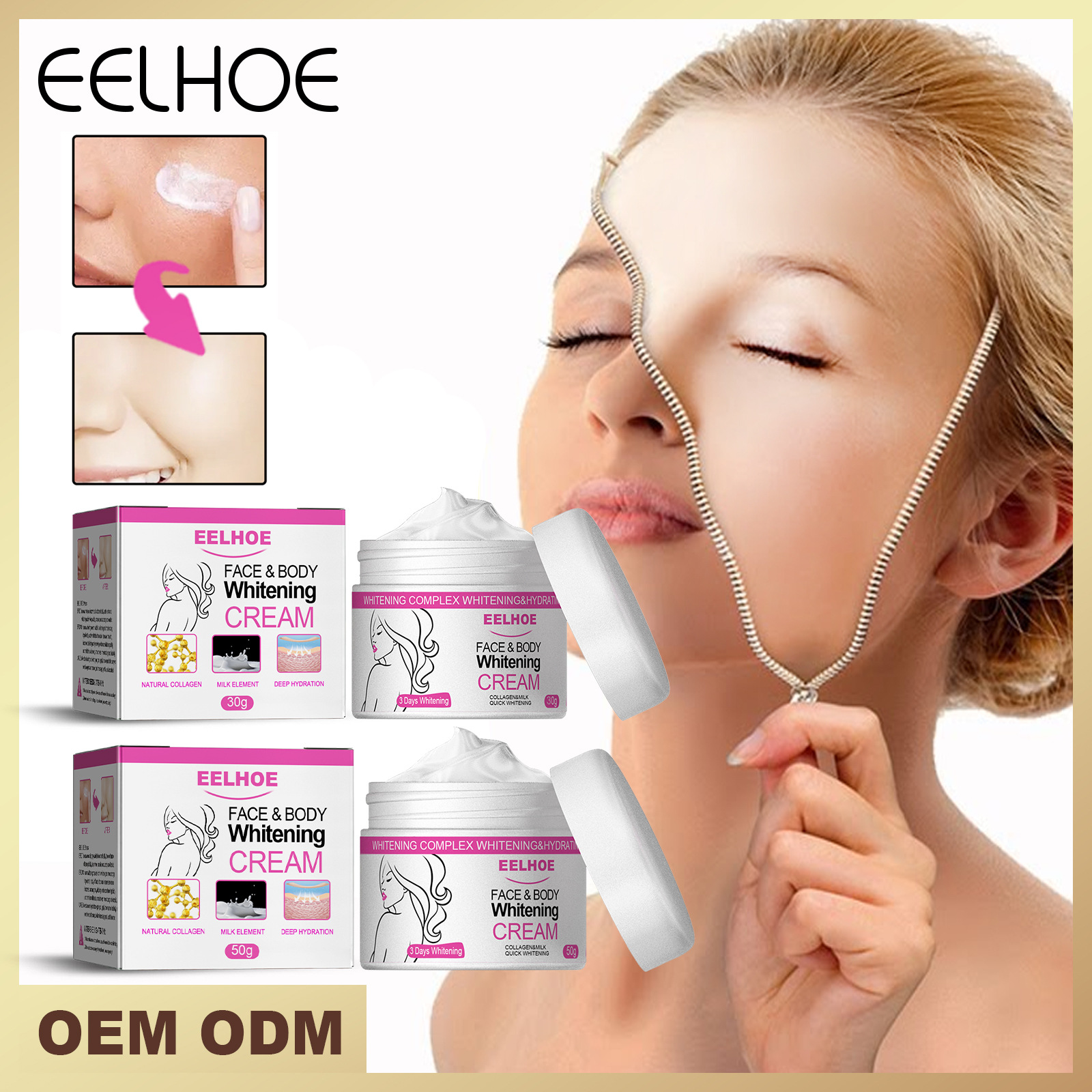 Crea Beautiful Skincare Hidratáló, Tápláló, Revitalizáló, Fehérítő és Melanincsökkentő Testápoló Bőrápolás_voghion.com