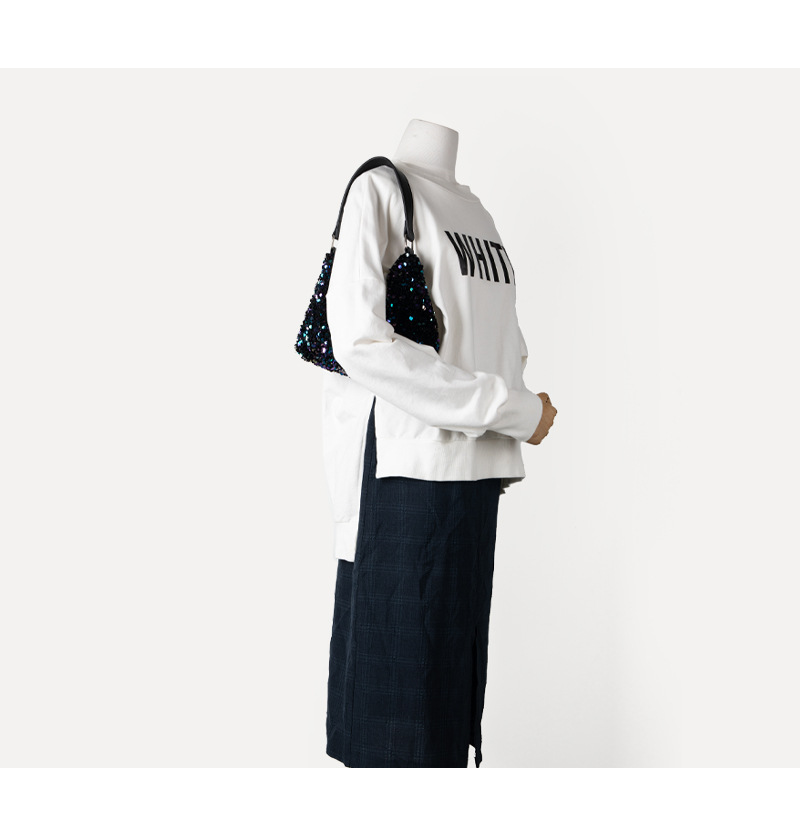 Naiste litritega õlakott, sädelev käekott kaenlaalune kott_voghion.com