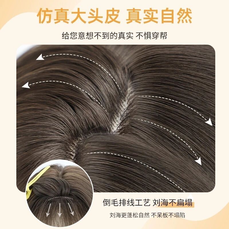 周末-【猎户座】巧克力渐变假发女染色长直发气质仿真头发假发|undefined
