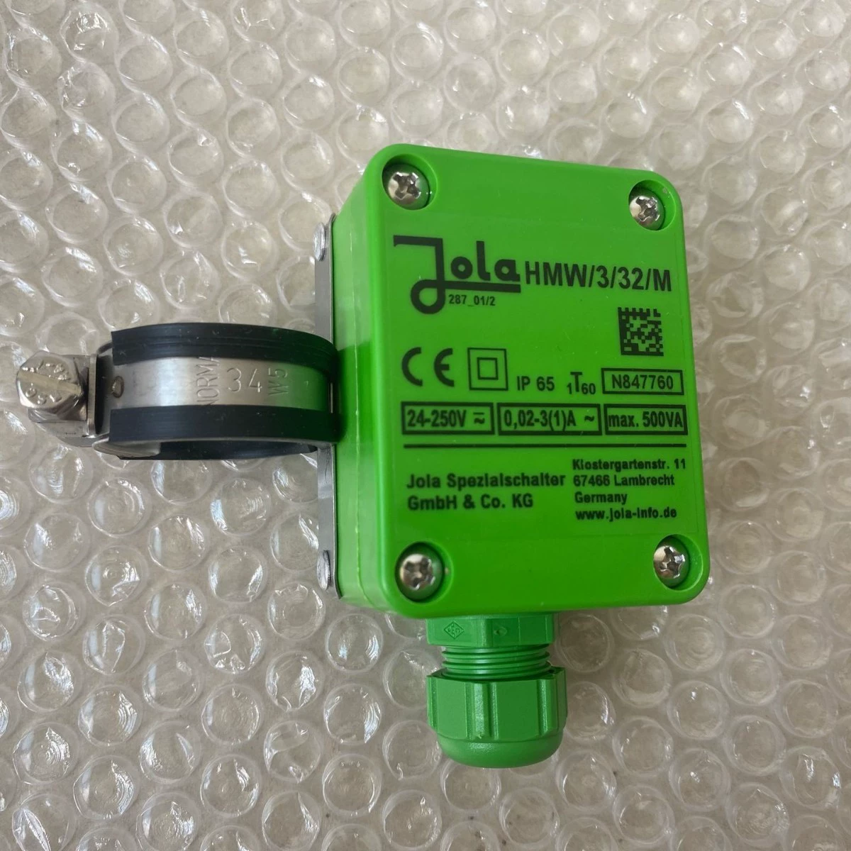 Немецкий оригинальный переключатель уровня JOLA HMW/3/32/M