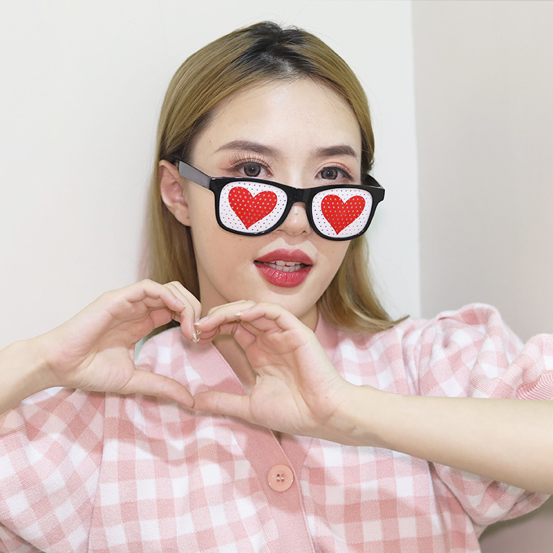 Gafas de Fiesta en Forma de Corazón de Plástico ABS para Día de San Valentín y Fiestas