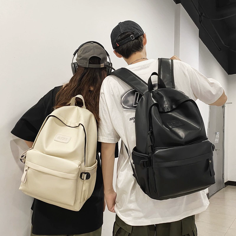 Polyurethane school bag, backpack for leisure one shoulder, 2023, Korean style
