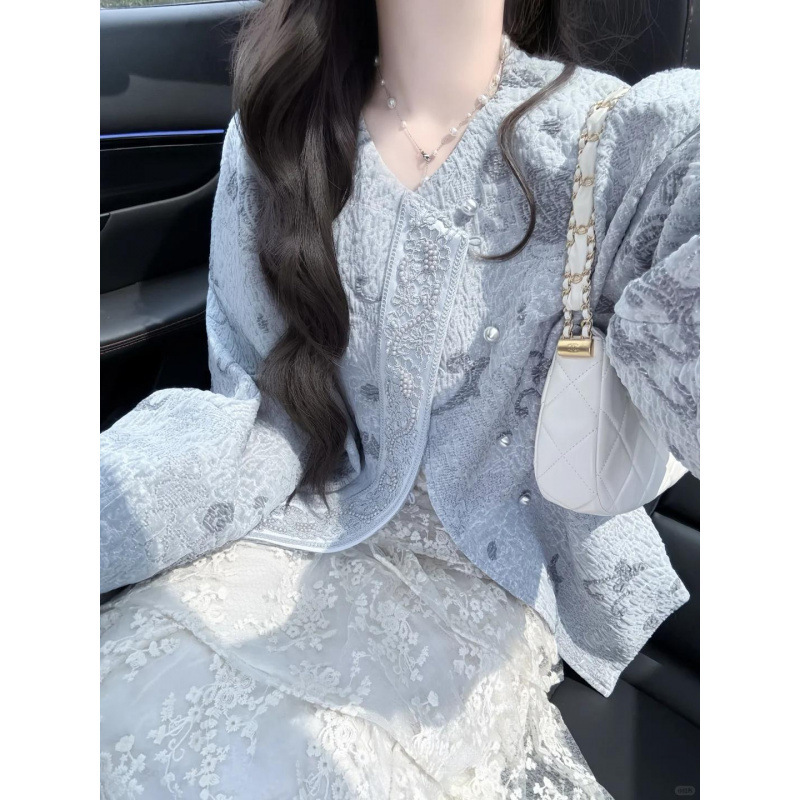 2026 Spring and Autumn New Style Super Popular High-End New Chinese Style Short Jacket with Skirt Two-Piece Set for Women