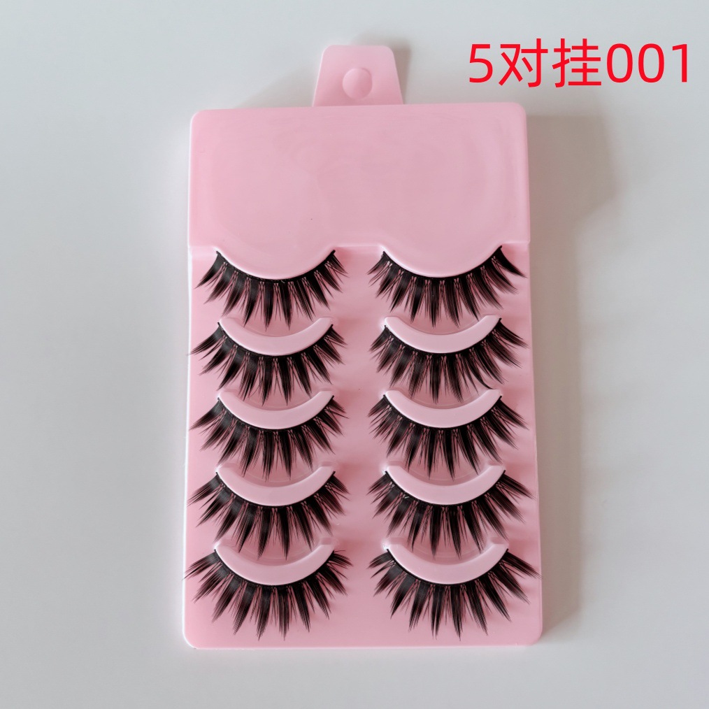 10 pares de sentimientos de la madre de tallo duro cómics Little Devil pestañas postizas Las pestañas postizas de tallo duro pueden soportar pestañas postizas