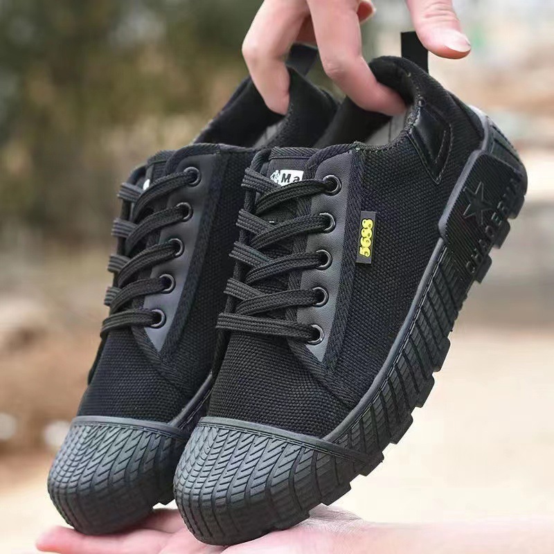 Protección Laboral Alta y Baja liberación al aire libre zapatos de lona resistente al desgaste Nuevo papá antideslizante superior transpirable verano sitio de construcción