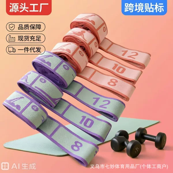 Elastic Band for Dance, Segmented Resistance Band for Adult Yoga, Resistance Band with Numbers, Stretching Band for Dance Training