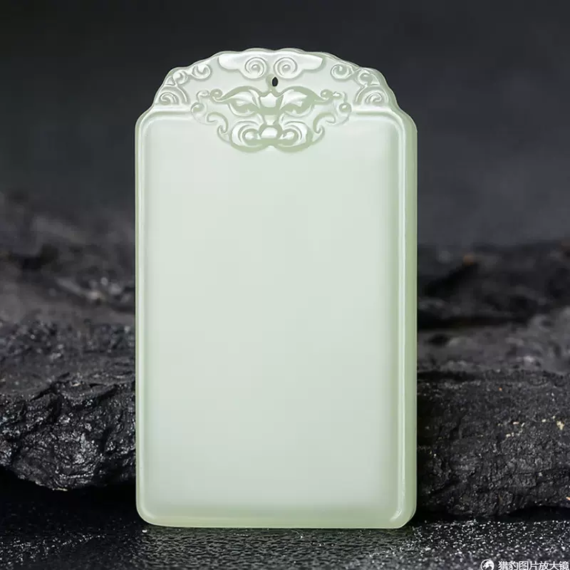 厂家青海料和田玉吊坠平an无事牌玉石玉坠项链玉佩白玉牌玉器