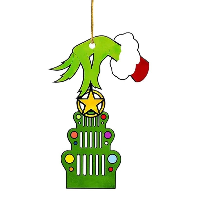 Трансграничные рождественские украшения Зеленый монстр эльф палец подвеска новый рождественский орнамент Ноэль Кстер