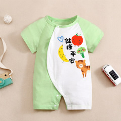 Baby clothes short-sleeve onesie summer thin item ultra cute cartoon newborn baby boys and girls crawling suit