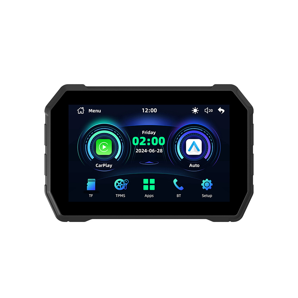 5inch Motorcycle Carplay Portable Cycling Navigation Screen Mobile Phone Carplay/Android Auto Interconnection