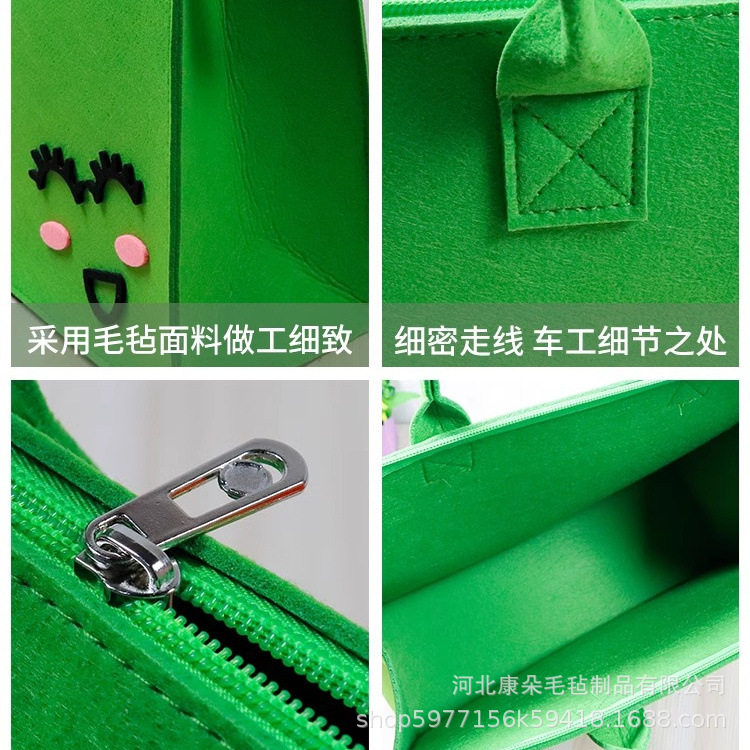 Handheld capacious shopping bag with zipper