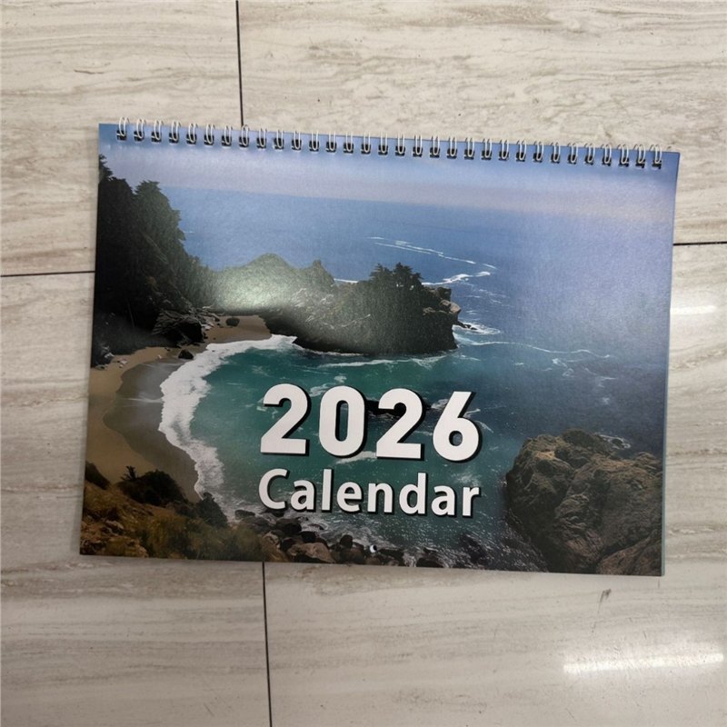 2026年新款跨境爆款亚马逊英文高地牛猫咪狗日历挂历台历厂家|undefined