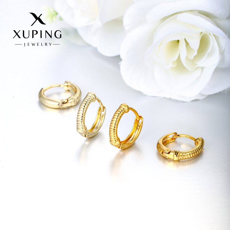 Xuping europa y americana transfronterizos temperamento simple aretes de rosca clásicos diarios fáciles de poner personalidad aretes de aretes fríos