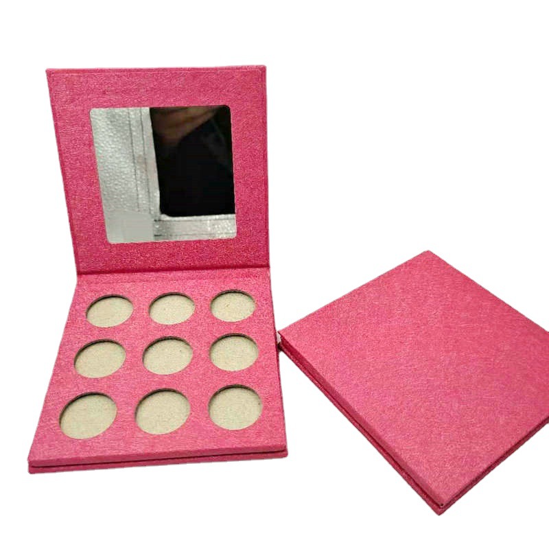 眼影盒九孔初学者磨砂DIY分装便携彩妆眼影组合空盘包材纸盒定制|ms