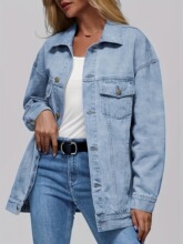 T 37514 Women's Oversized Button Jacket Ůʿţ�мп� ר