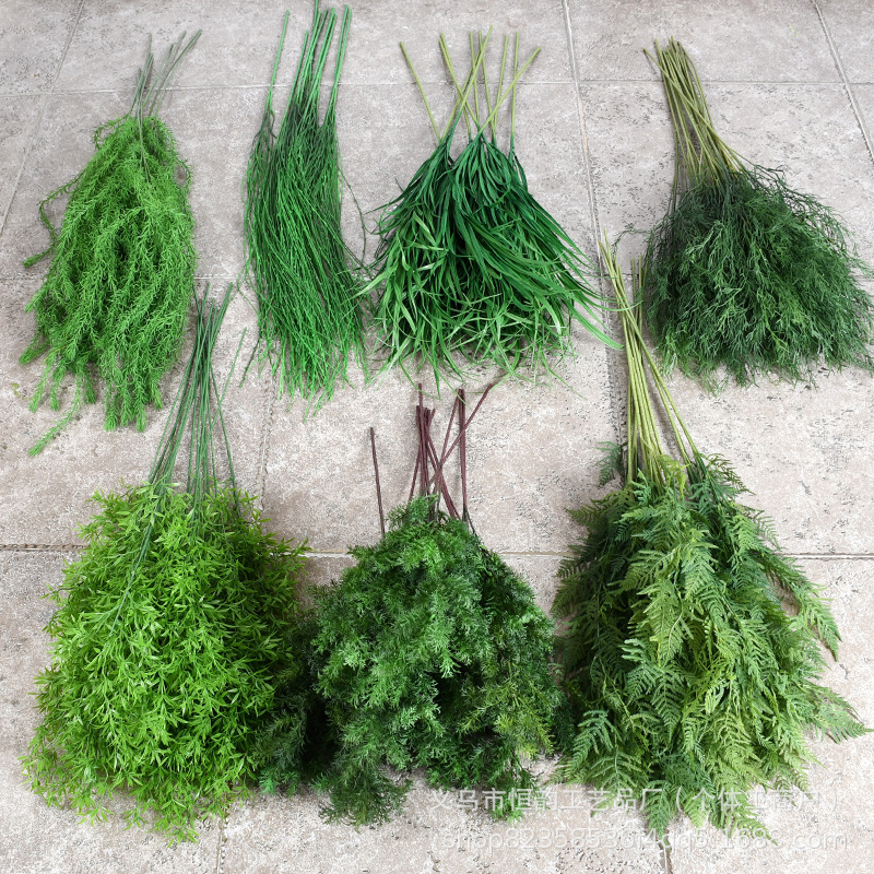 Simulated Green Flower Materials with Leaf Floor Arrangements for Wedding Decoration Monet Series Plants Green Plants Simulated Flowers Fake Flowers