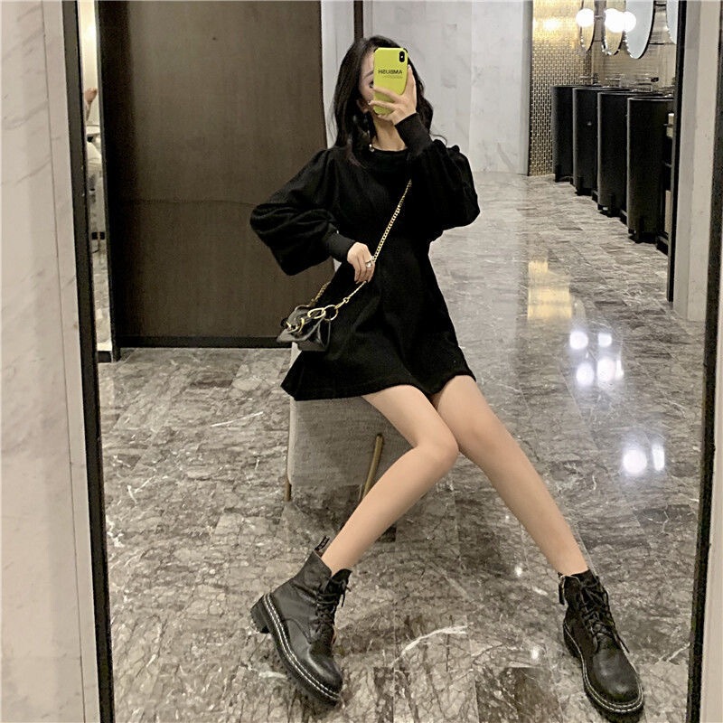 New 2022 Autumn and Winter Dress, Long-Sleeved Mid-Length A-Line Dress, Slimming, Waist-Cinching, Stylish New 2022 Autumn and Winter Dress, Long-Sleeved Mid-Length A-Line Dress, Slimming, Waist-Cinching, Stylish