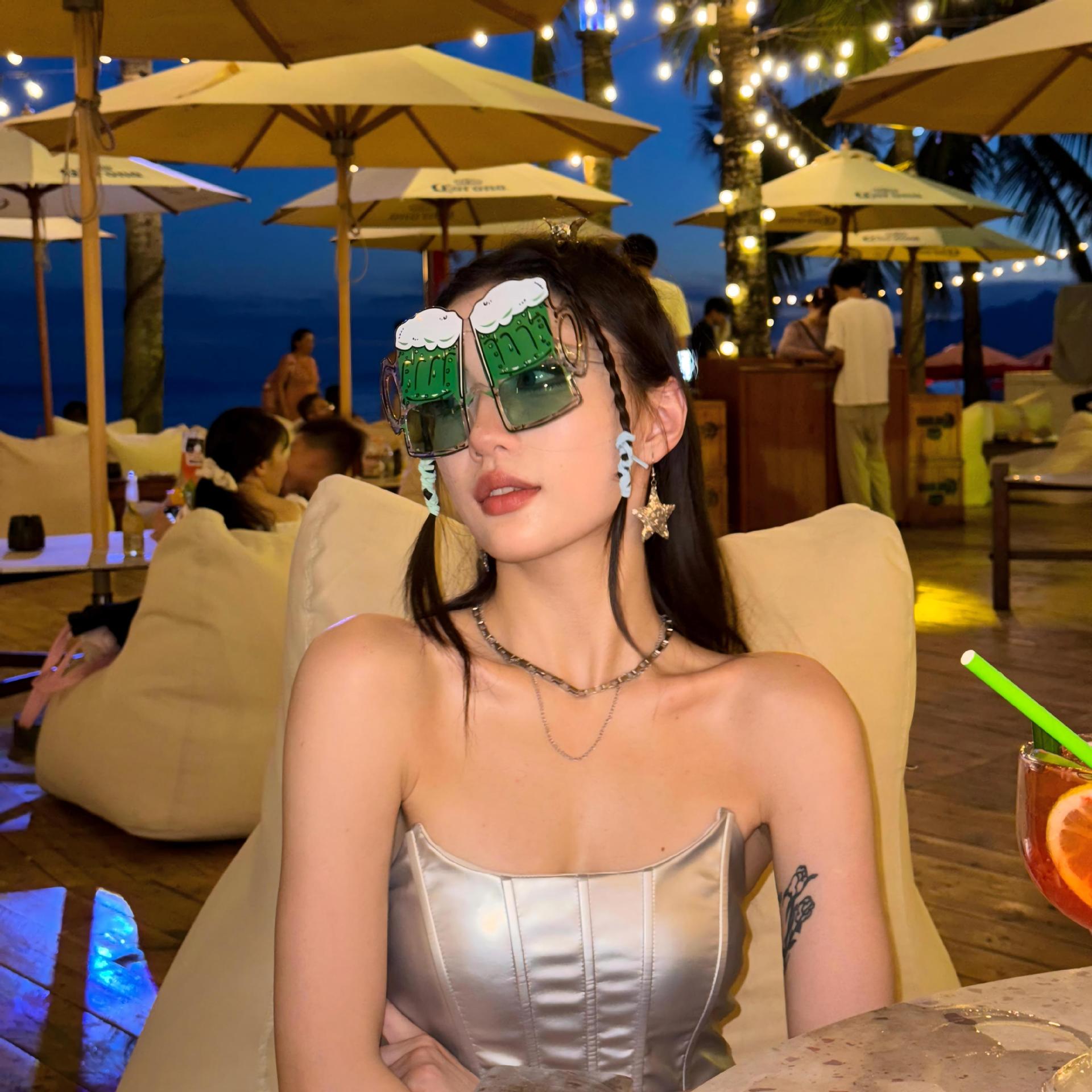 Gafas de Fiesta con Temática Hawaiana, ABS, Divertido, Decorativo, para Fiestas en la Playa y Festivales de Música