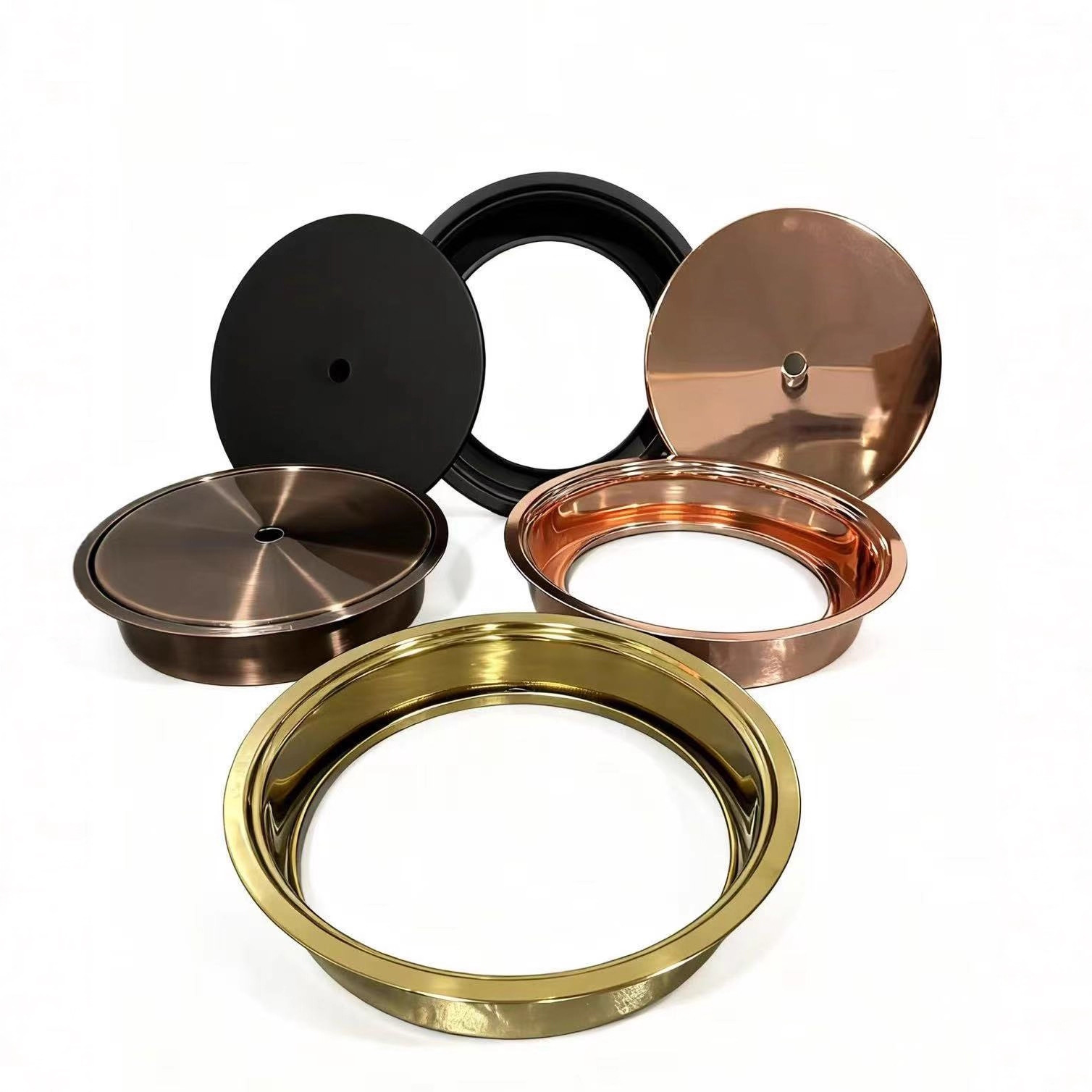 Stainless Steel Hot Pot Ring Cover Hot Pot Table Hole Cover Induction Cooker Steel Ring Cover Sink Ring Induction Cooker Electric Ceramic Stove