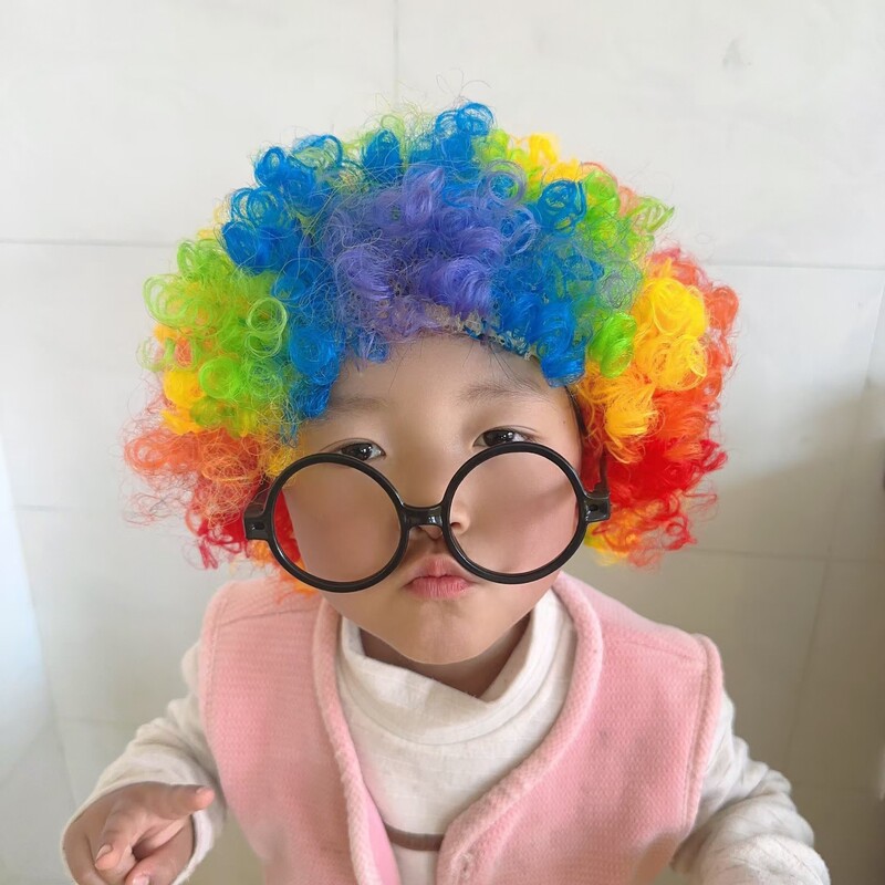 爆炸头假发幼儿园表演活动成人派对婚庆聚会小丑假发|undefined