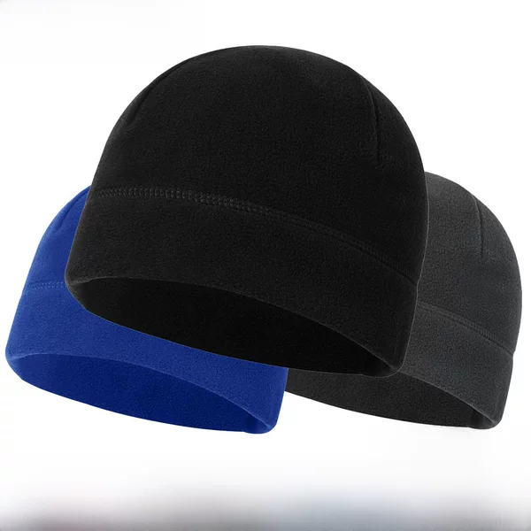 Outdoor Fleece Warm Hat, Autumn and Winter Cycling Cap, Polar Fleece Sports Cap, Men's and Women's Ski Hat, Windproof and Warm