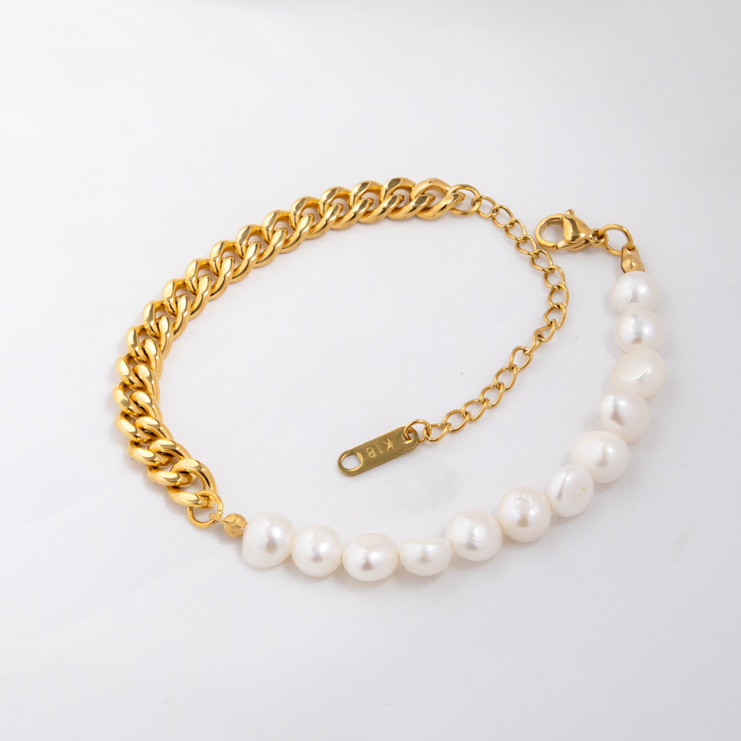 1 Piece Quantity 304 Stainless Steel Freshwater Pearl Plating Bracelets
