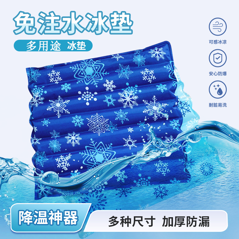 Water-Free Ice Pad, Water Cushion, Multi-Functional Cushion, Water Cushion for the Elderly, Bed Care, Cold Water Bag for Summer Cooling