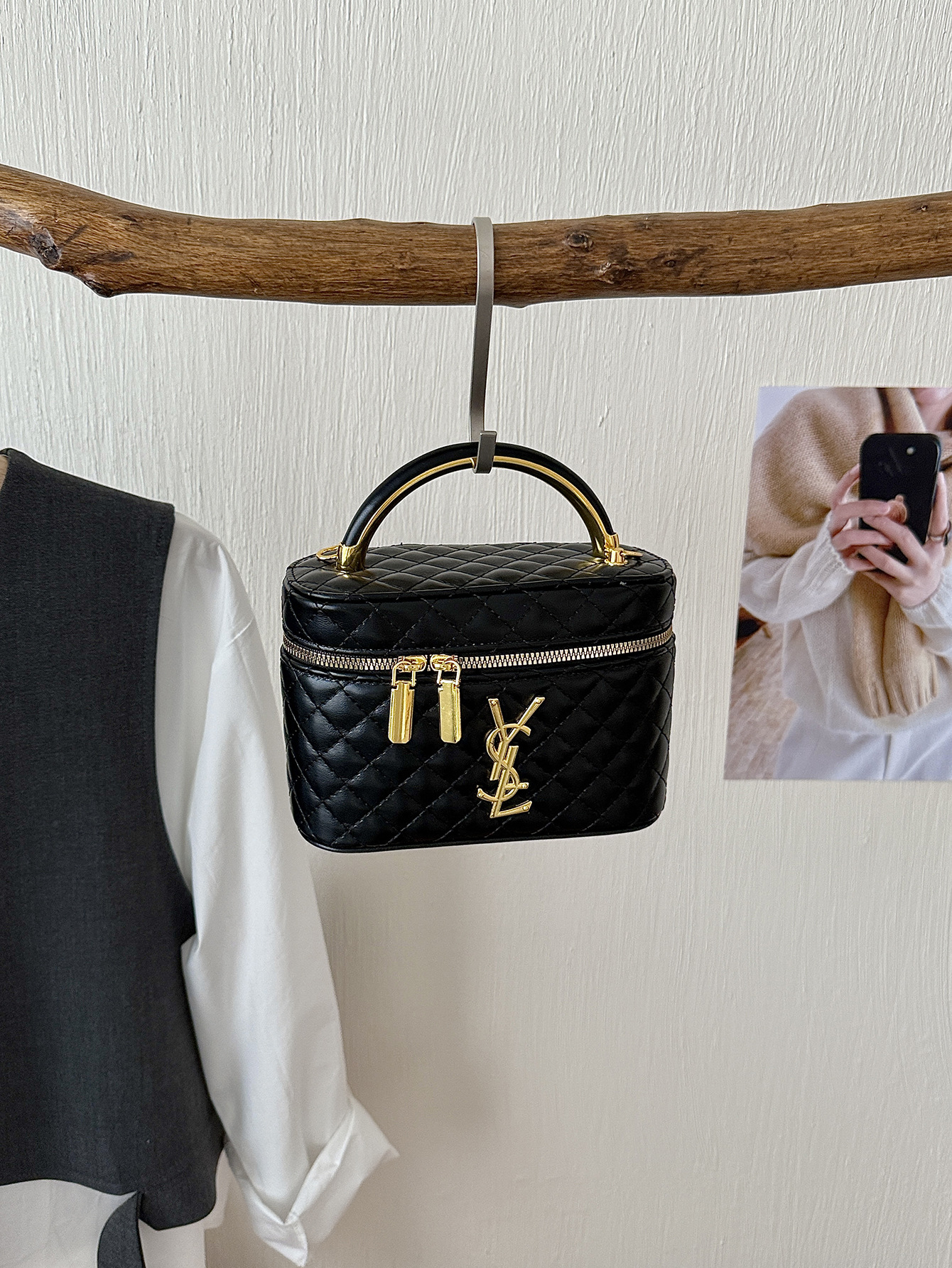 Luz de lujo lingue poplar bosque bolso de mano nicho diseño de moda universal simple de alto nivel bolso de mochila