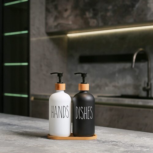 Manufacturer supplies glass soap dispenser shampoo shower gel dispenser hand sanitizer bottle black white Boston