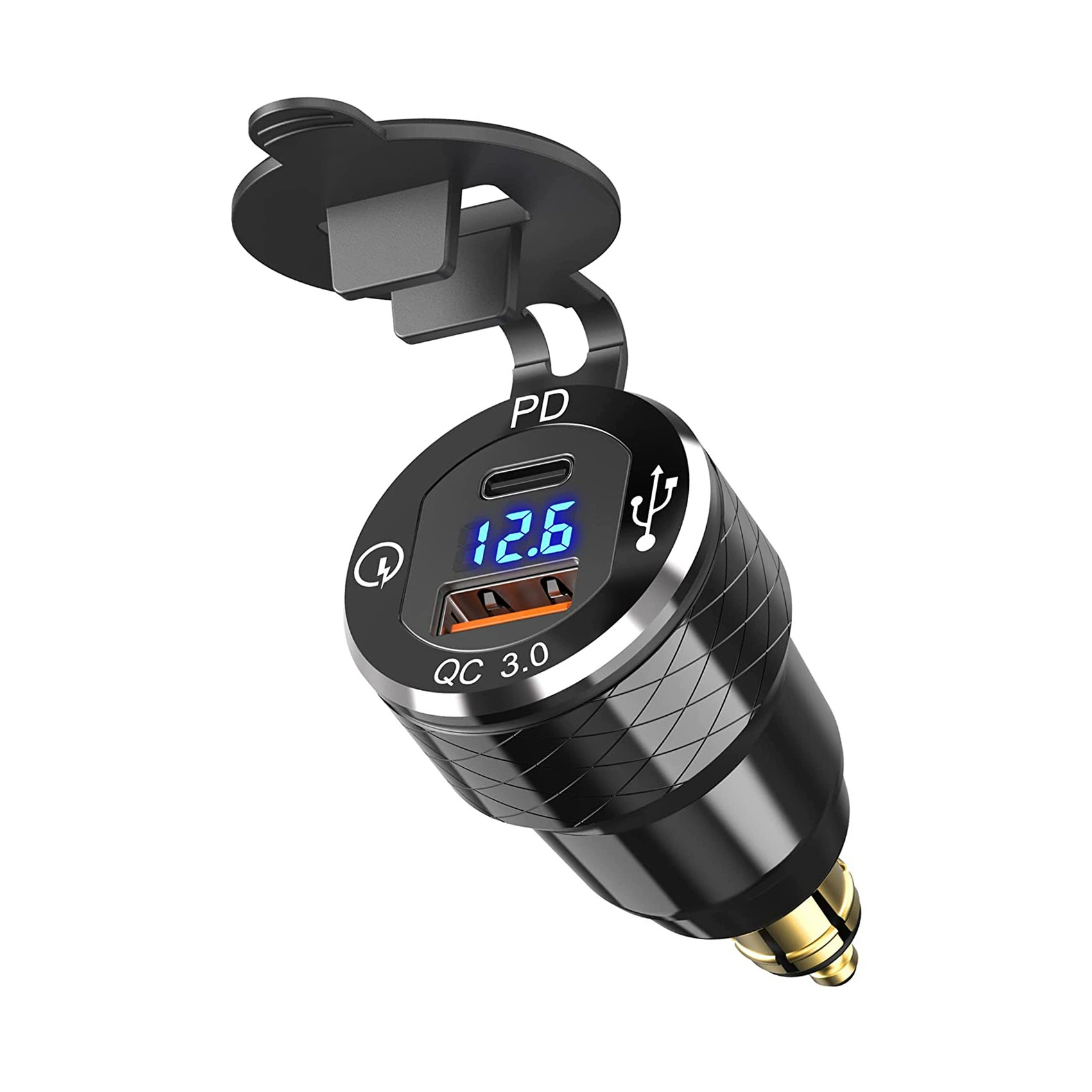 Европейский мотоцикл QC3.0 Быстрая зарядка двойной USB автомобильное зарядное устройство F800/1200 маленькая вилка немецкое автомобильное зарядное устройство