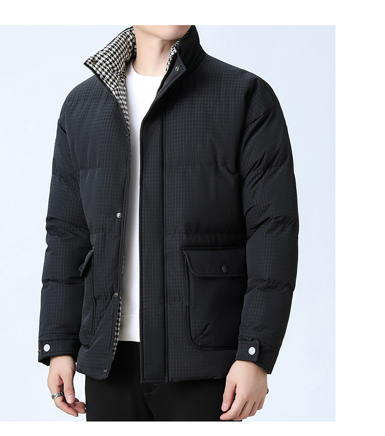 Veste en coton ample à col montant pour homme, vêtement d'hiver épais et chaud, version coréenne_voghion.com