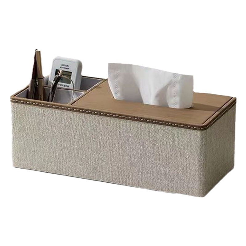 Simple caja de pañuelos de cuero Hotel Club B & B hogar sala de estar mesa de café caja de almacenamiento caja de pañuelos de cuero multifuncional
