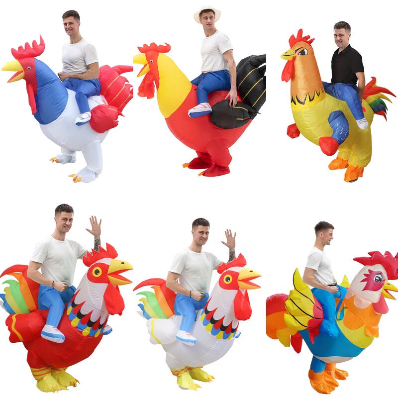 Halloween New Colorful Rooster Children's Day Parent-Child Inflatable Costume Big Rooster Inflatable Costume Performance Doll Costume