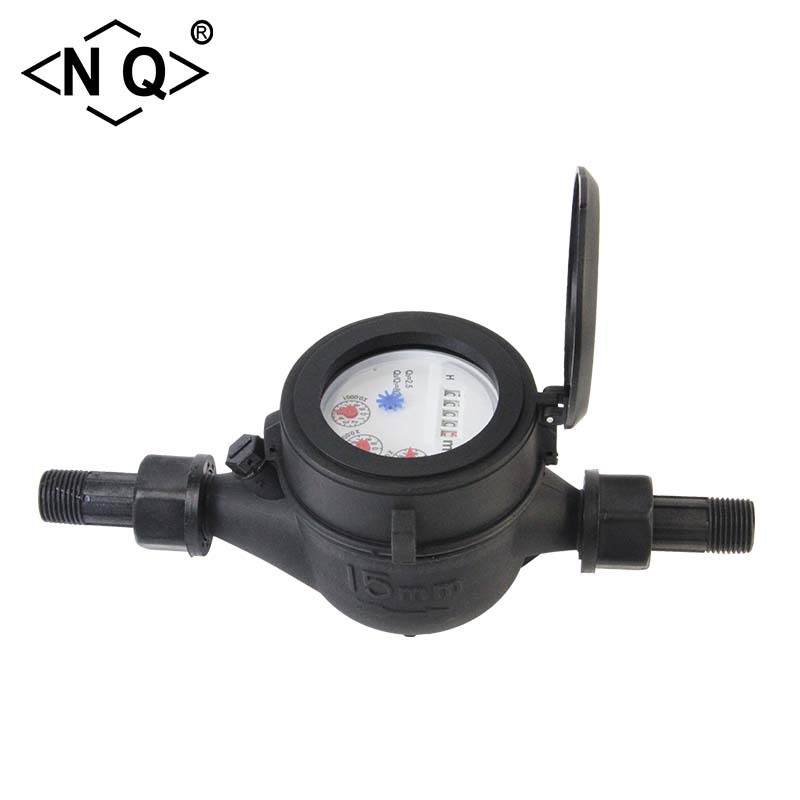 宁波宁桥定牌LXS-15E全塑料冷热水表外贸出口多规格多口径