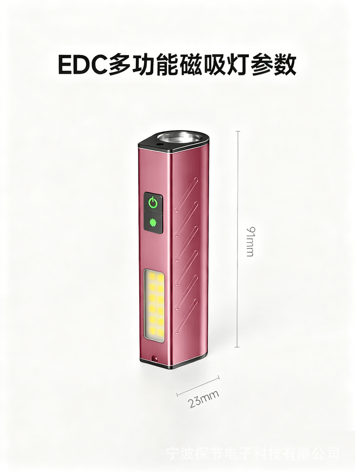 Fire Detection Led Strong Light Flashlight, Ultra-Bright, Long-Lasting, Magnetic, Household Use, Cob with Side Light, Portable, Long-Range Infrared