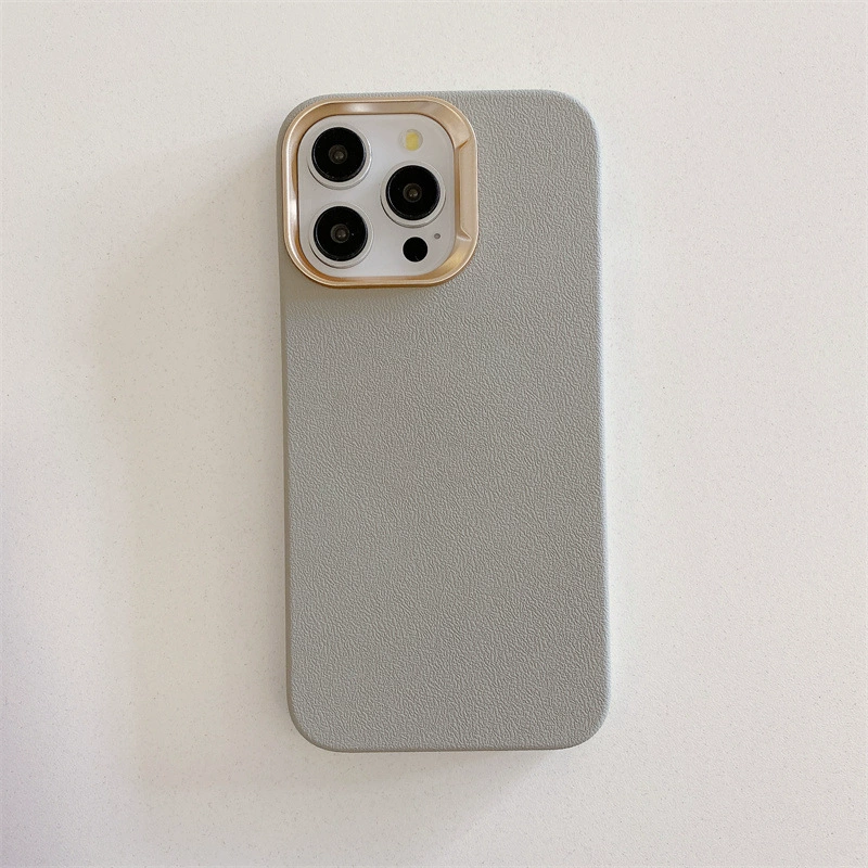 Чехол для телефона (Apple), совместим с iPhone 11–16, покрытие из эко-кожи с металлическим кольцом для камеры