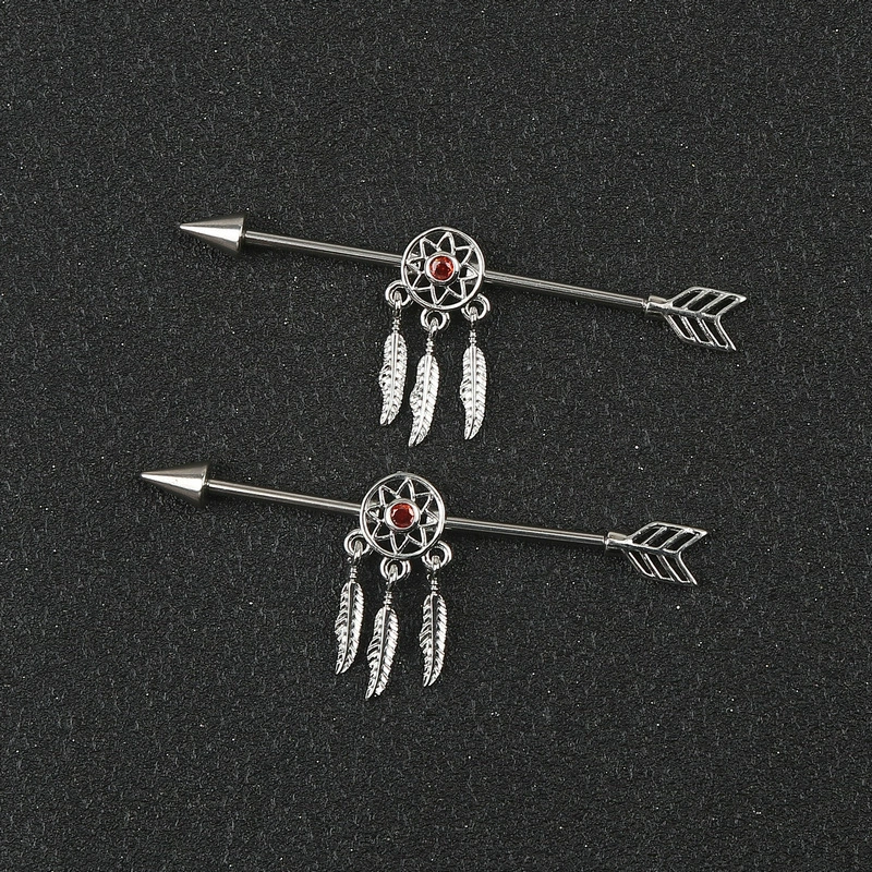 Amazon Dreamer, промышленные серьги-штанги, штанга из нержавеющей стали, мост для ушей, длинная штанга, кость для ушей, расширение ушей, ювелирные изделия для пирсинга