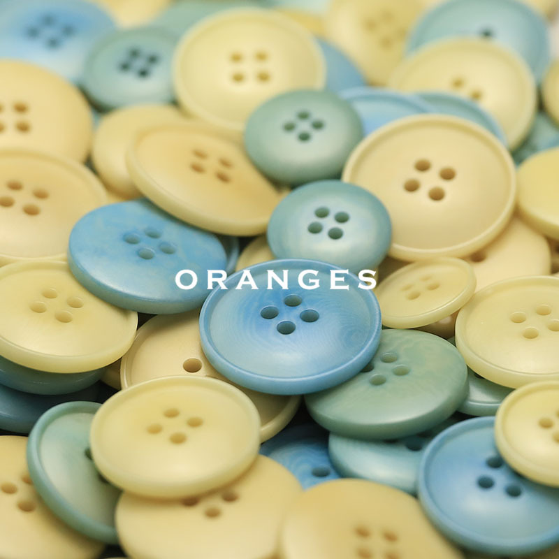 JULI naranja fruta de cuatro ojos botones camisa cuello de manguito suéter abrigo abrigo abrigo piel botón de decoración image 2