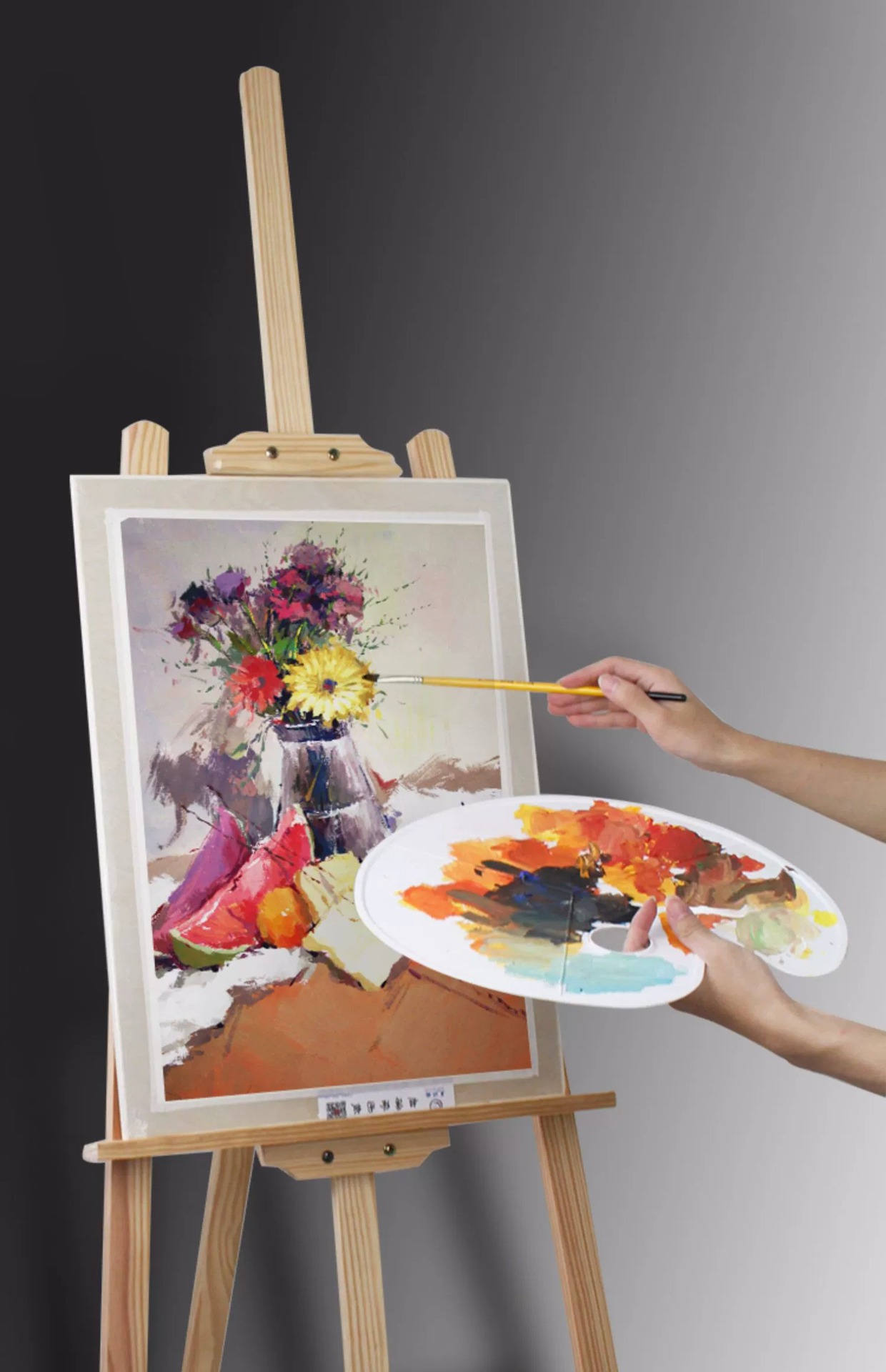 实木画架画板1.5米1.75米素描写生绘画支架式4K画板套装折叠画架-阿里巴巴