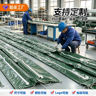 定制水面生态拦污带吸油托PVC围油栏栏防扩散拦油索防油污隔离栏