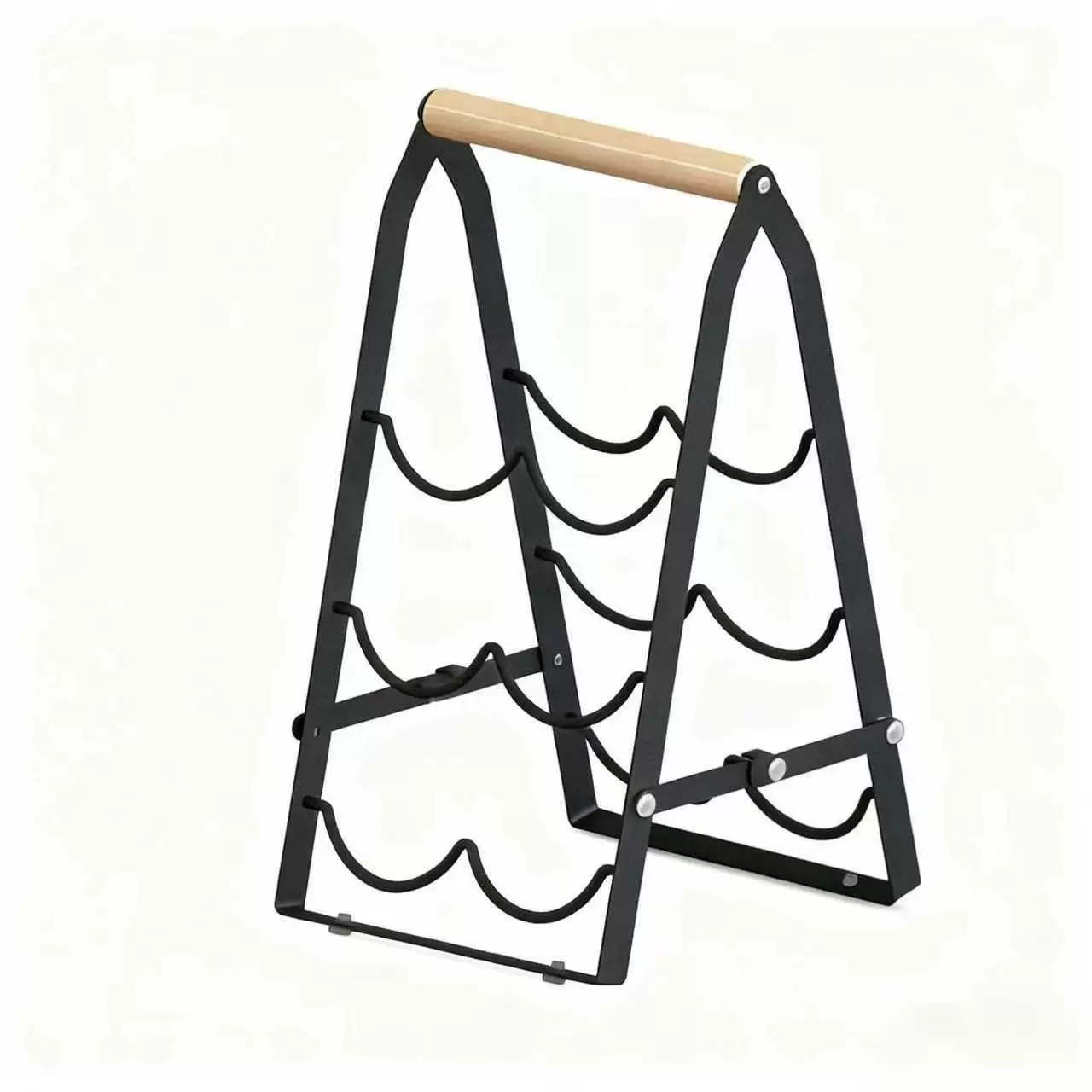 定制跨境桌面红酒架葡萄酒收纳置物架多瓶创意铁艺可折叠红酒架子