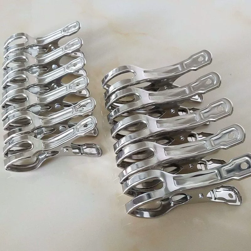 Ветрозащитный зажим 24 шт из нержавеющей стали среднего числа отверстия зажим фиксированный сушильный шкаф вешалка для домашней одежды противоскользящая фабрика прямых продаж