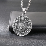 Мужская скандинавская двусторонная ретро подвеска из нержавеющей стали