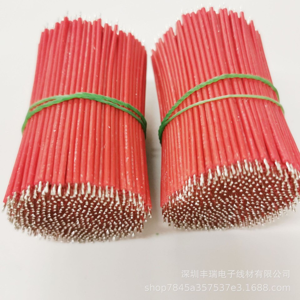 3239硅胶线软线电子线短线镀锡半剥线22/24WG耐高温电焊测试线